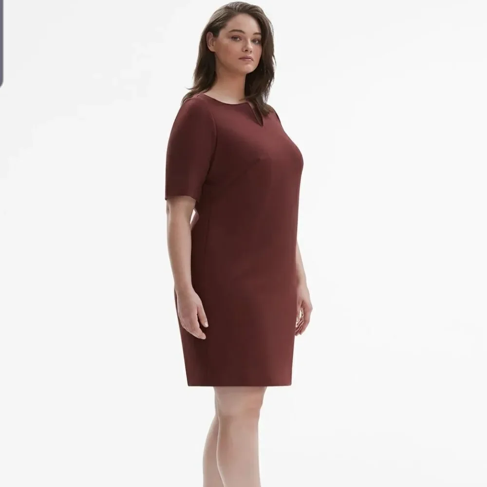 MM Lafleur The Narie Dress - Textured Ponte  chocolate sz 2+
